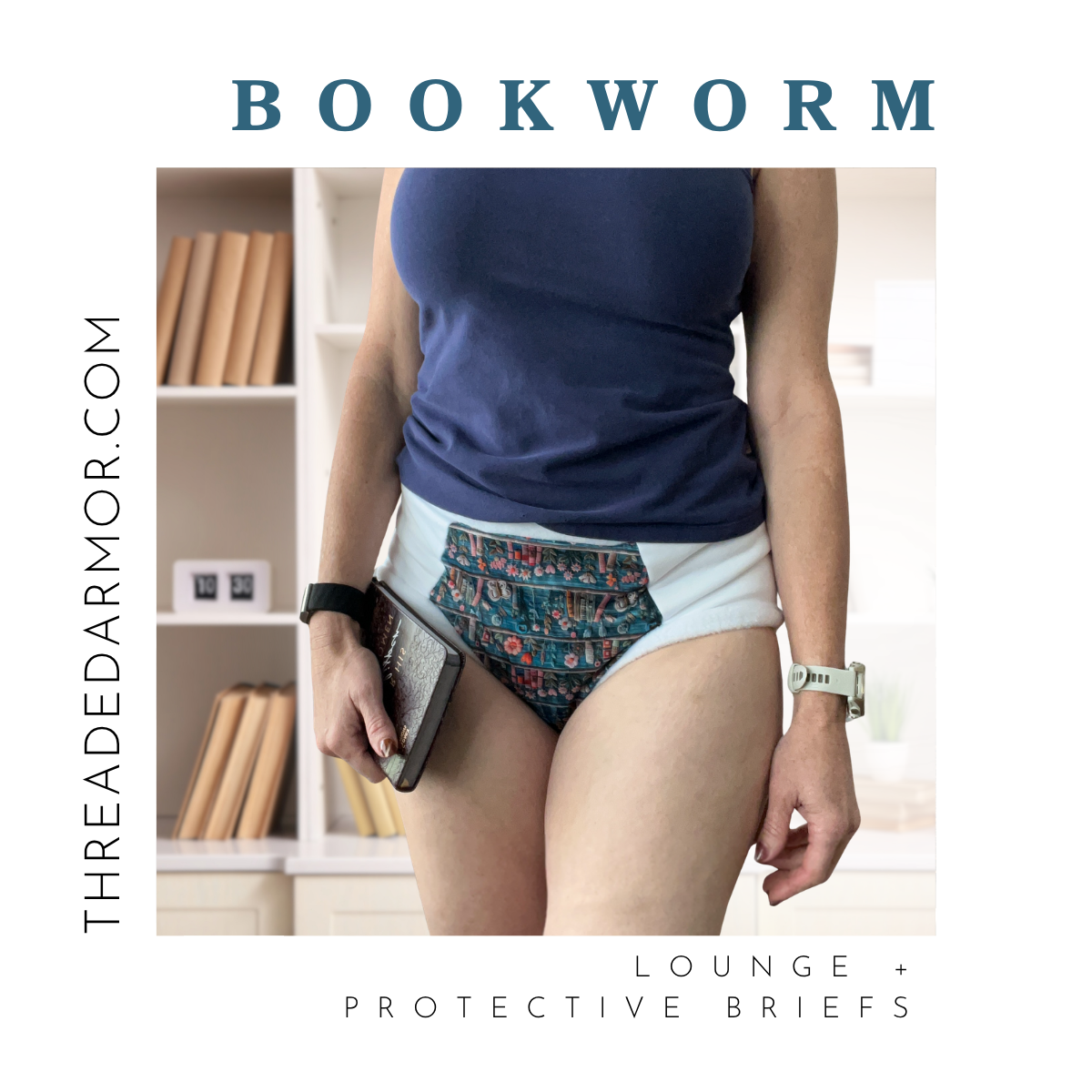 Lounge Brief: Reusable Pull-On Adult Cloth Diaper with Built-in Absorbency