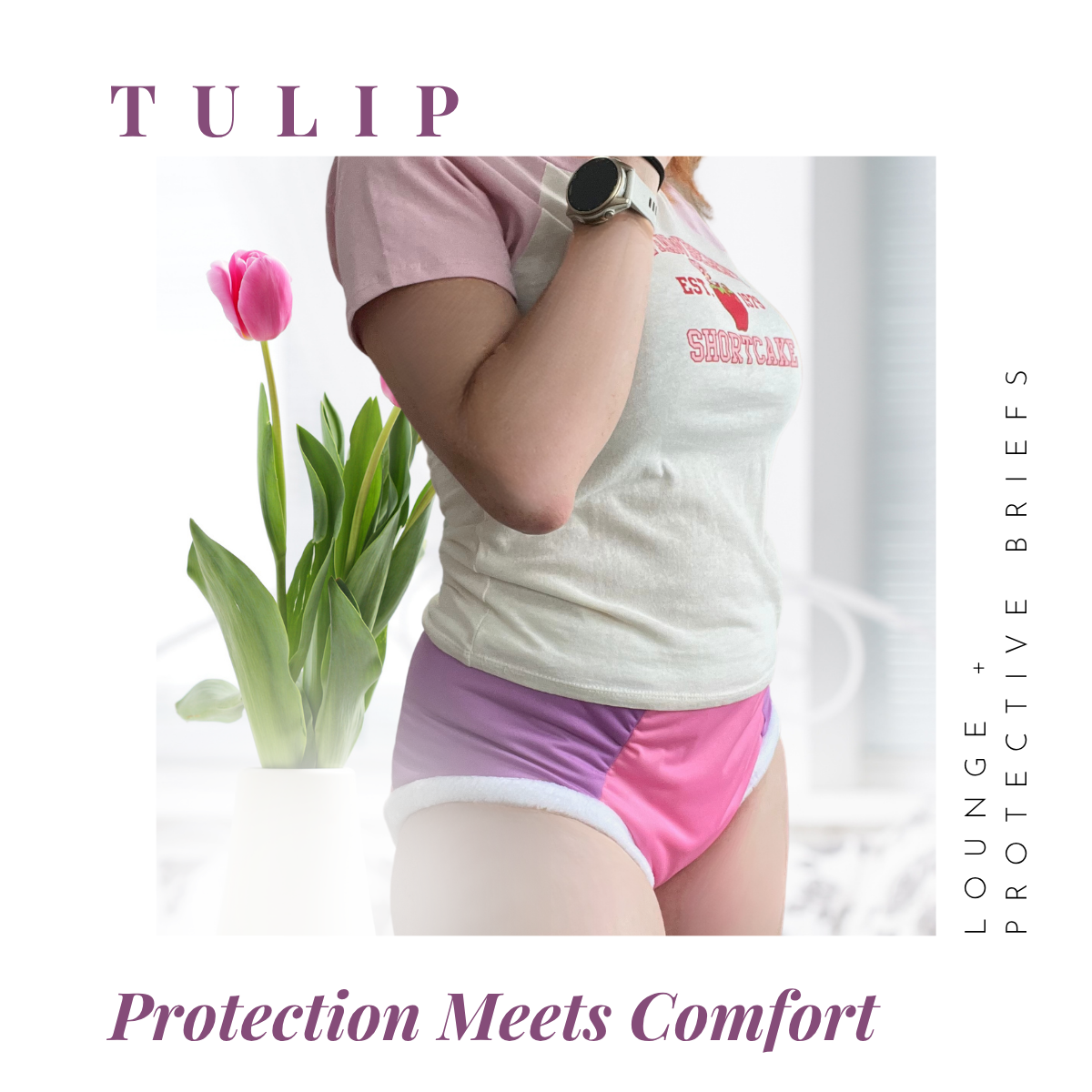 Lounge Brief: Reusable Pull-On Adult Cloth Diaper with Built-in Absorbency