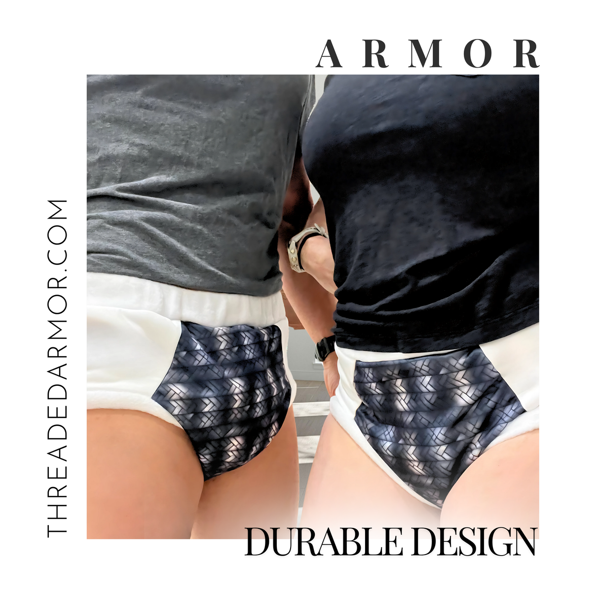 Small: Protective Brief with Snaps - Armor