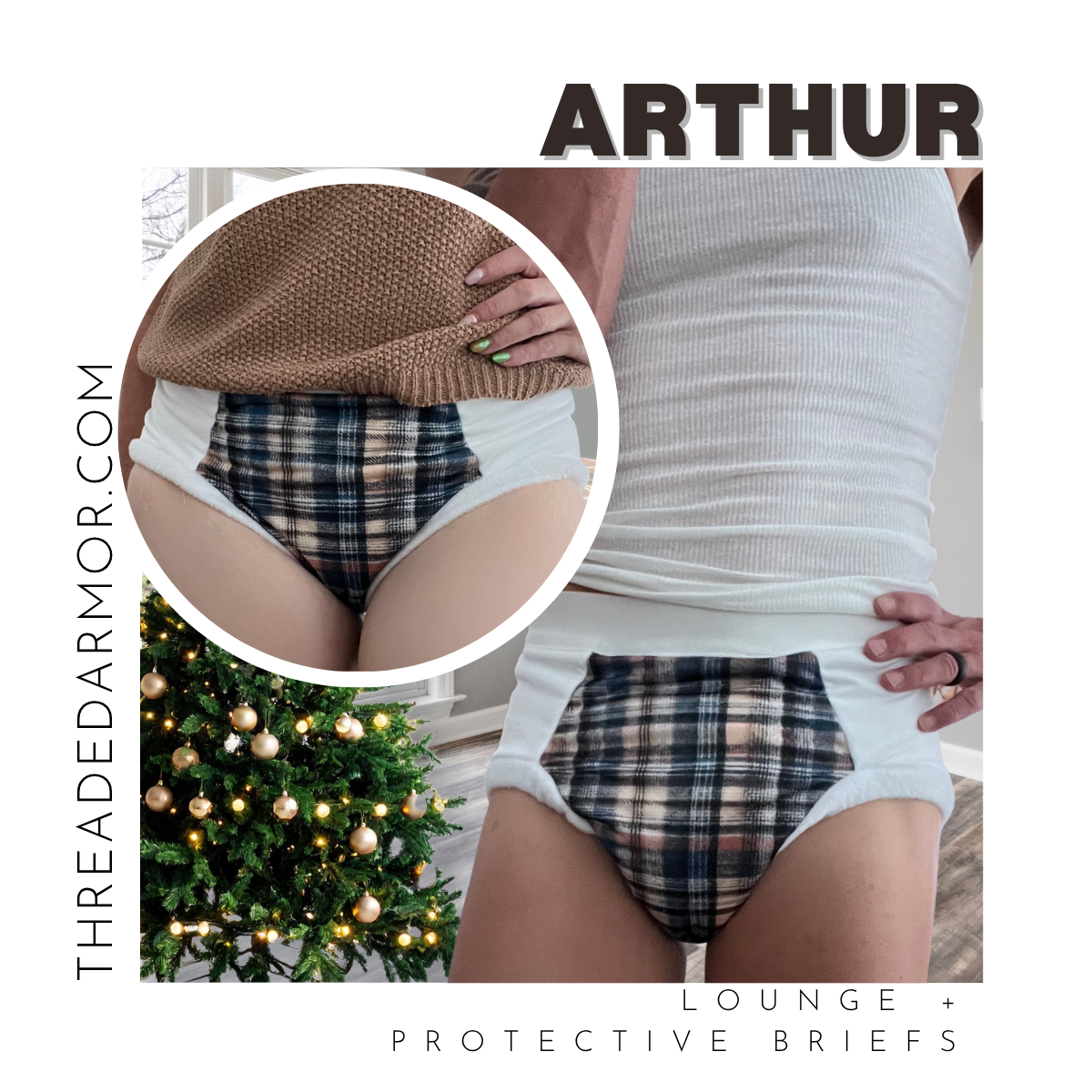 Lounge Brief: Reusable Pull-On Adult Cloth Diaper with Built-in Absorbency