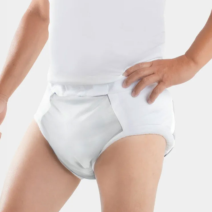 Adult Cloth Diaper with Heavy Absorbency (Large, White)
