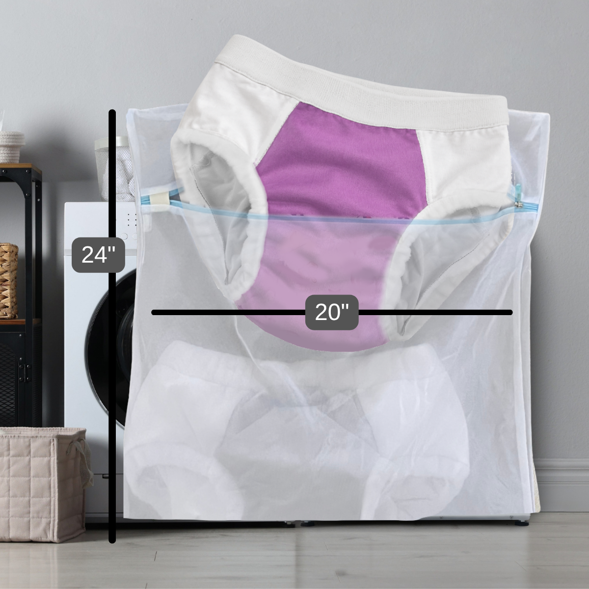 Heavy-Duty Mesh Laundry Bag for Adult Cloth Diapers