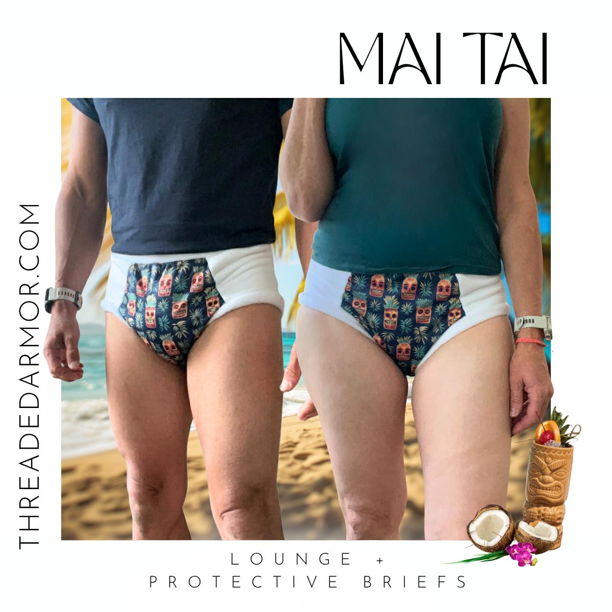 Lounge Brief: Reusable Pull-On Adult Cloth Diaper with Built-in Absorbency