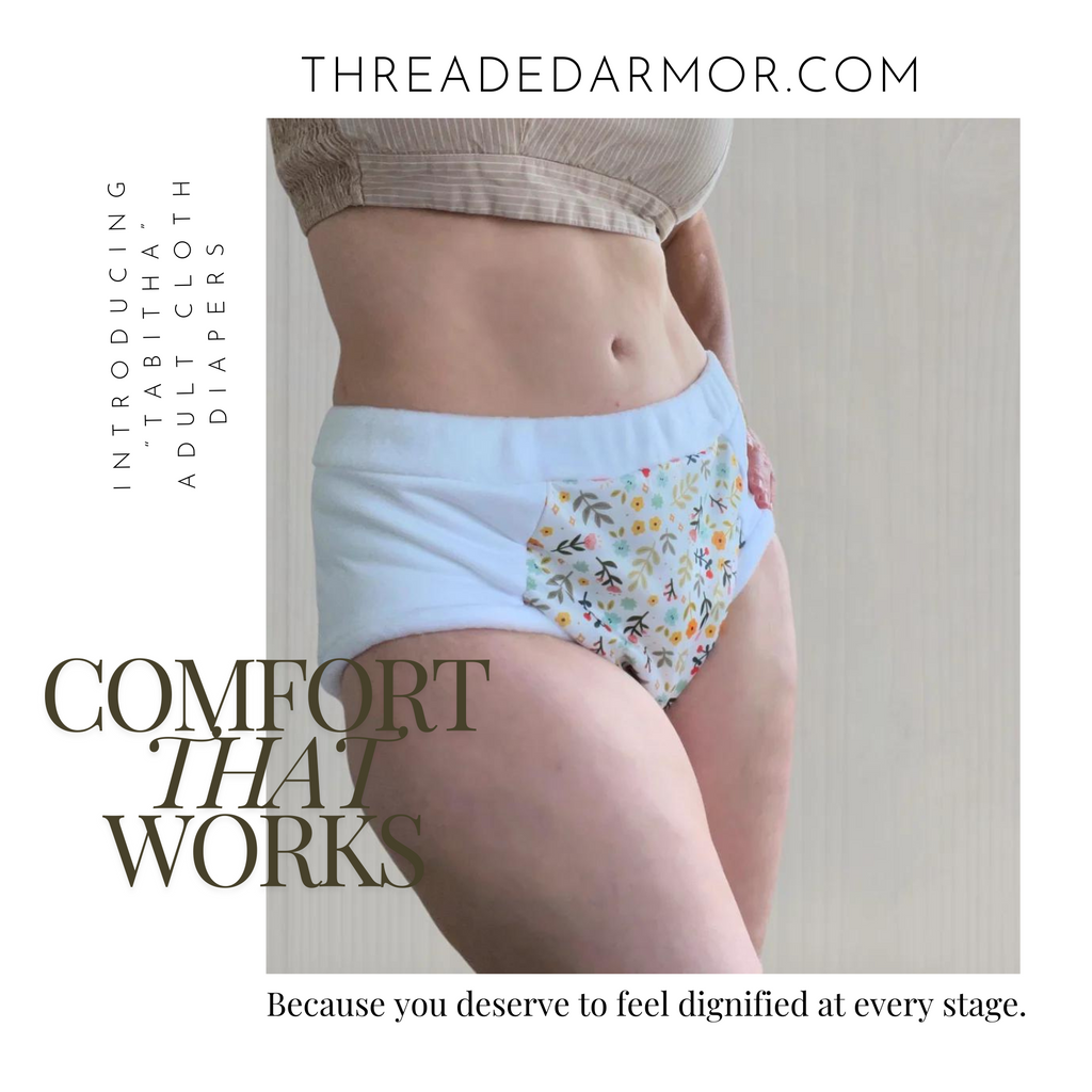 Adult Cloth Diapers for Incontinence Protection ThreadedArmor