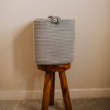 Rope Cube Storage Basket - Gray