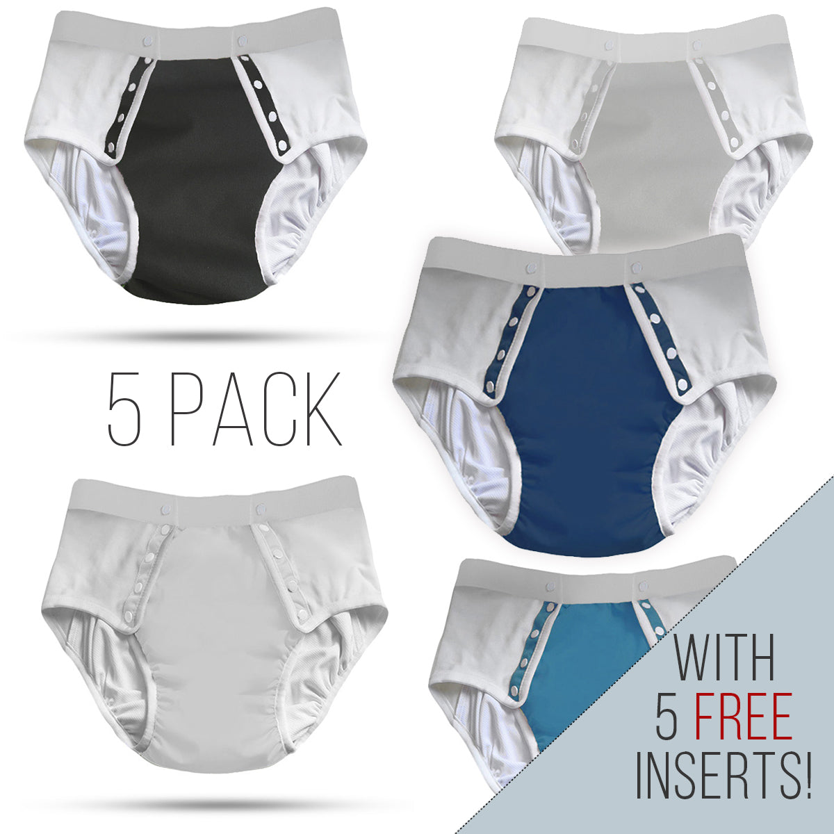 Protective Brief w/Snaps Packs